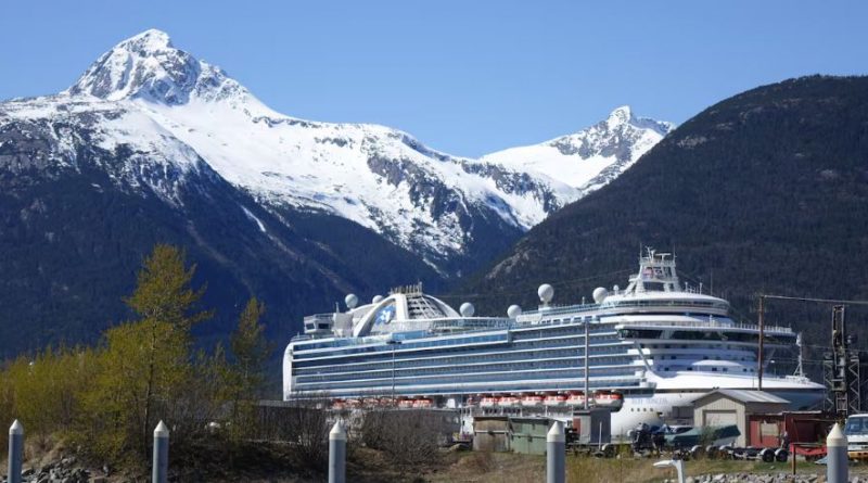 A cruise ship in Skagway, in 2019.