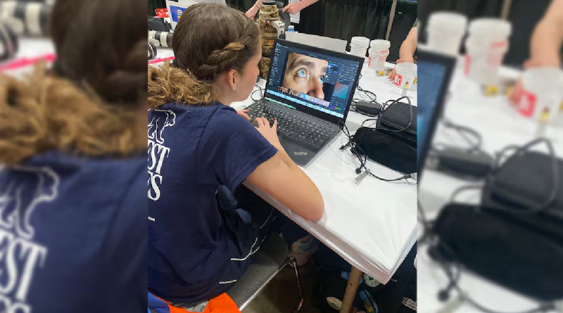Luna Langlois hard at work during the National Skills Canada Competition.