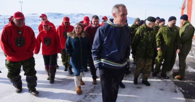 Men walking in Arctic