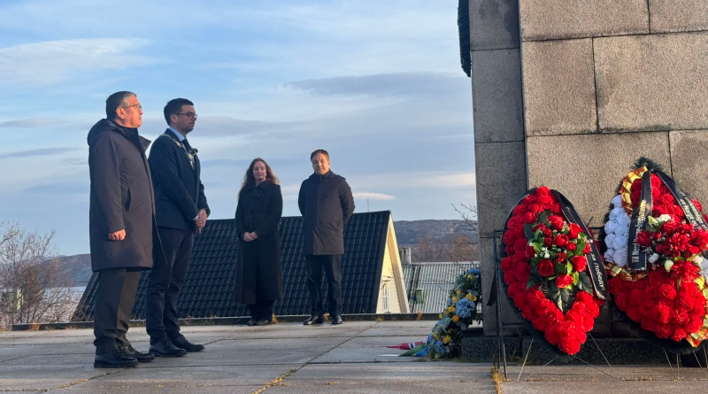 Ceremony marking 82nd anniversary of the Soviet liberation of Kirkenes observed with Kazakh ambassador