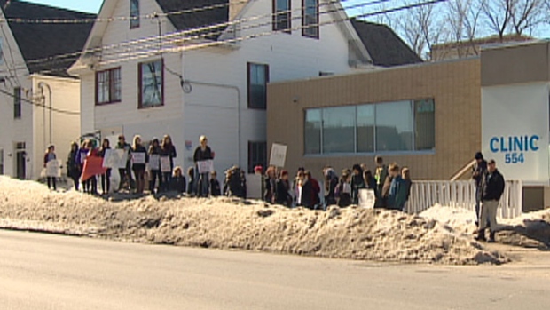 abortion-rights-supports-rallied-in-front-of-the-morgentaler-abortion-clinic