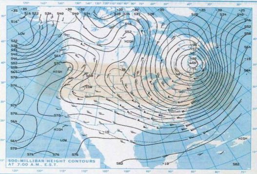 Vortex polaire sur le Québec et le Maine au matin du 21 janvier 1985