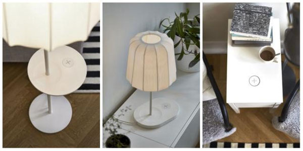 Le détaillant de meubles suédois Ikea compte mettre en vente à partir de ce printemps notamment des bureaux, des tablettes de chevet et même des lampes de table et d’appoint dotés de chargeurs QI sans fil. Crédit: Ikea