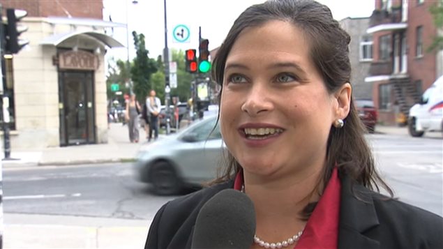 La candidate libérale dans Laurier-Sainte-Marie, Christine Poirier