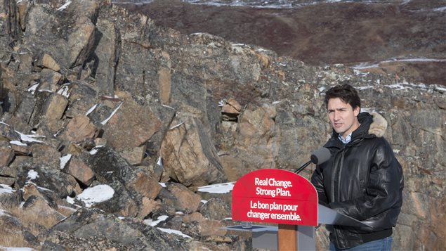 Justin Trudeau à Iqaluit Photo : PC/Paul Chiasson
