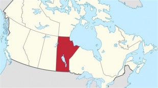 La province du Manitoba au centre du Canada.
