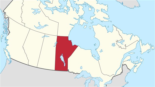 La province du Manitoba au centre du Canada.