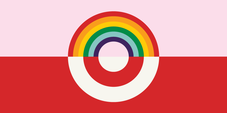 Le logo de Target version arc-en-ciel