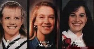 Tammy Homolka, Leslie Mahaffy et Kristen French, trois des victimes de Paul Bernardo et Carla Homolka (CBC)