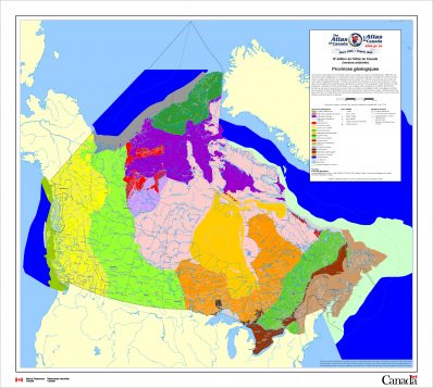 Provinces géologiques du Canada (Ressources naturelles Canada)