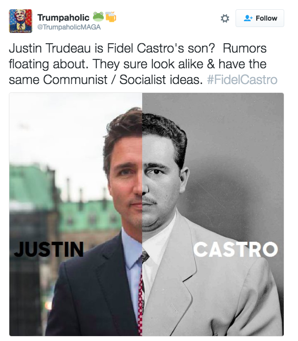 Justin Trudeau serait-il le fils secret de Fidel Castro? C pas vrai!