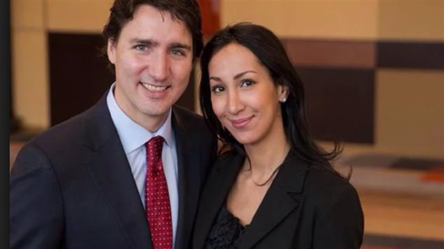 Justin Trudeau et Marwah Rizqy lors de la campagne électorale fédérale de 2015. Photo Credit: Parti libéral