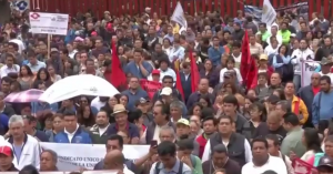 Manifestation du syndicat Unifor à Montréal