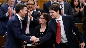 Bill Morneau et Justin Trudeau le 19 octobre dernier. PC