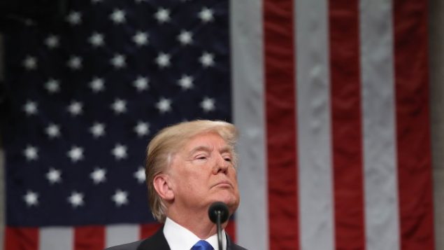 Le président américain Donald Trump lors de son discours sur l'état de l'Union mardi soir. PHOTO WIN MCNAMEE, REUTERS