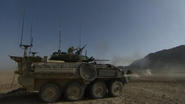 Un véhicule blindé léger canadien, construit par General Dynamics