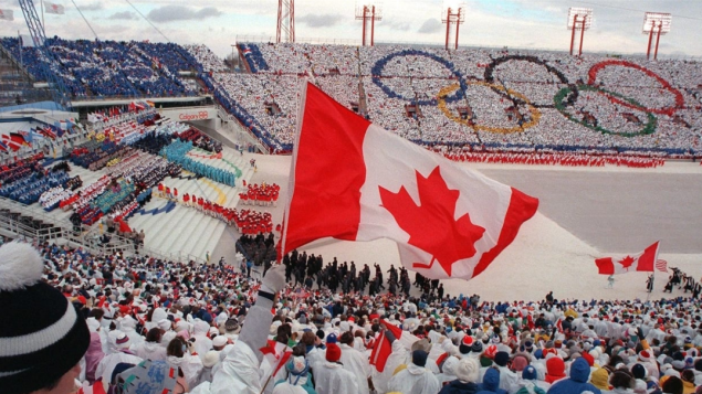 La cérémonie d'ouverture des Jeux olympiques de Calgary de 1988