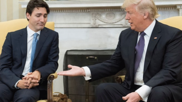 Trudeau et Trump l'an dernier - Photo : La Presse canadienne 