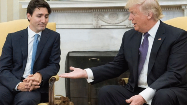 Trudeau et Trump l'an dernier - Photo : La Presse canadienne