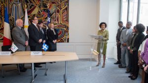 Discours de Michaëlle Jean, Secrétaire générale de la Francophonie à Paris le 3 mars 2015 - Photo OIJQ
