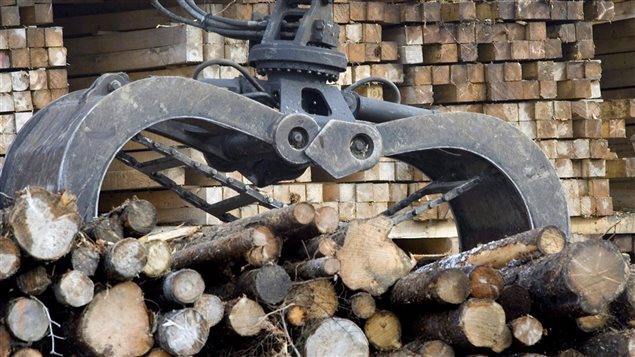 Le principal acheteur du bois d'oeuvre canadien est les États-Unis. Le marché américain représente actuellement près de 75 % des exportations canadiennes de bois d'oeuvre, chiffre l'Institut économique de Montréal. Photo Credit: PC / PC/Jacques Boissinot