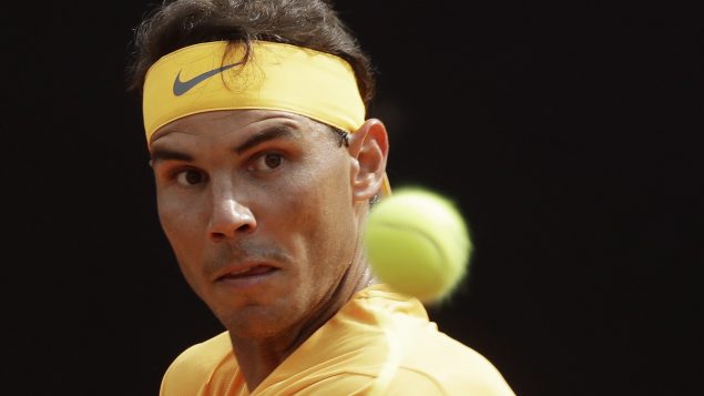 Rafael Nadal a raison de Denis Shapovalov au Masters de tennis de Rome en Italie.