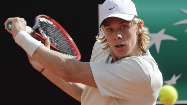 Le Canadien Denis Shapovalov lors de sa défaite aux mains de Rafale Nadal en Italie.