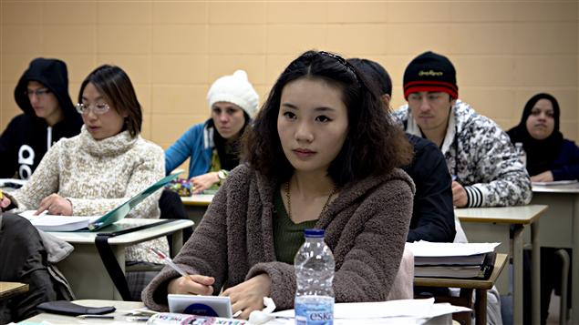 Des immigrants inscrits dans un cours de francisation.