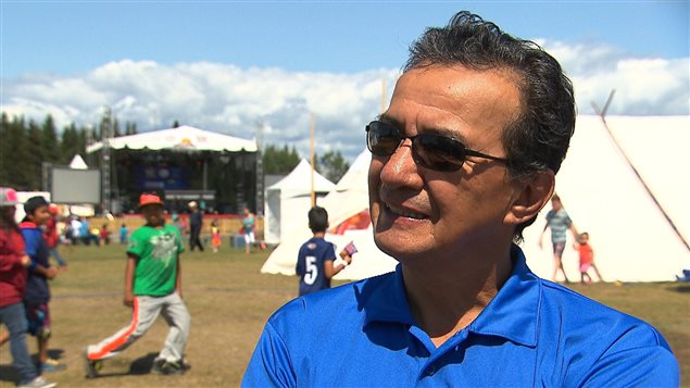 Réginald Vollant directeur du festival Innu Nikamu en 2016.