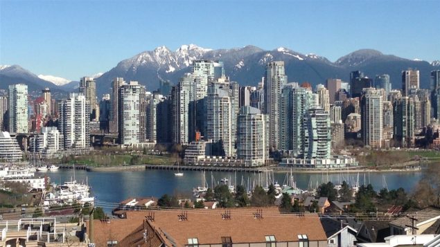 Un vue d'un quartier de Vancouver en Colombie-Britannique.