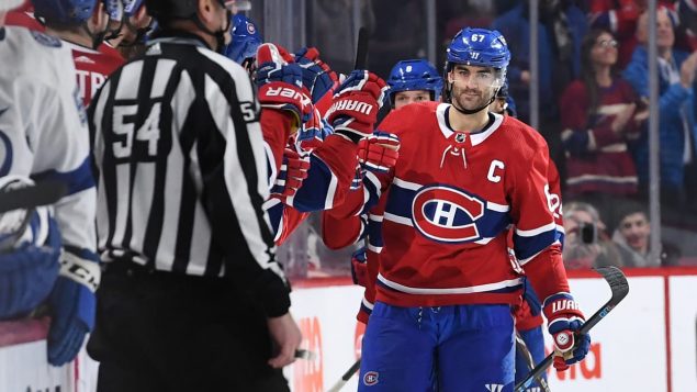 Max Pacioretty alors qu'il était capitaine du Canadien de Montréal.