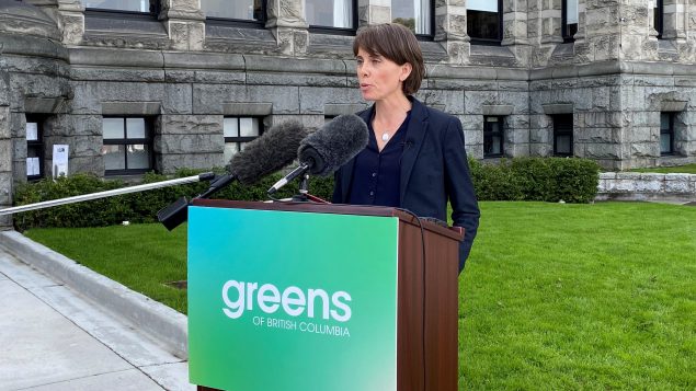 Sonia Furstenau, cheffe du Parti vert de Colombie-Britannique - Photo : La Presse Canadienne / Dirk Meissner