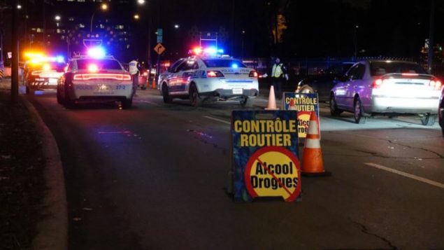 Les policiers seront plus visibles sur les routes du Québec jusqu'au 4 janvier - Photo (archives) : Radio Canada / Alain Béland