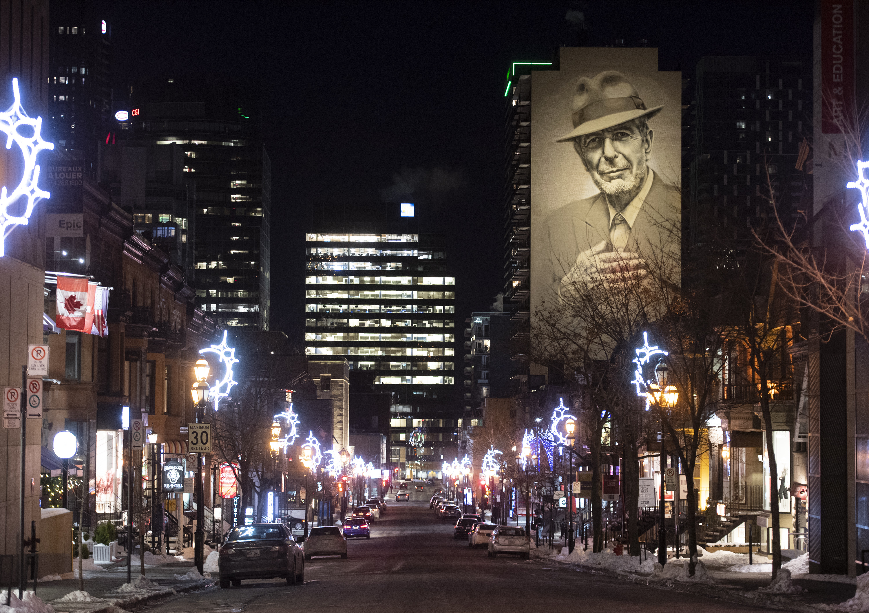 Une rue de Montréal, au premier jour du couvre-feu pour freiner la vague de la COVID-19 au Québec - 09.01.2021 - La Presse Canadienne / Graham Hughes