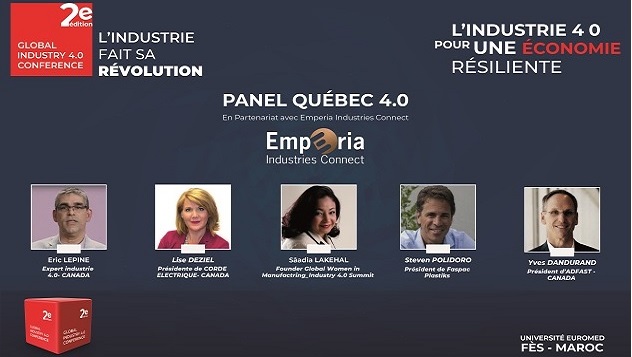 L'expertise québécoise dans l'industrie 4.0 sera présentée lors d'un panel qui sera organisé le 27 janvier 2021 pendant la 2e ''Global Industry 4.0 Conference'' à Fès au Maroc - Photo : Courtoisie
