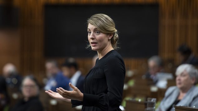 Mélanie Joly, ministre du Développement économique et des Langues officielles au Canada : « Le gouvernement doit agir au sein des entreprises privées de compétence fédérale afin de promouvoir et de protéger le français en tant que langue de service et de travail. » - Photo (Archives) / La Presse canadienne / Justin Tang