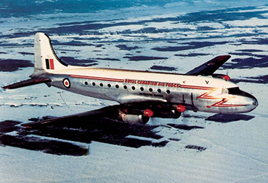 Aircraft Canadair DC-4M North Star in 1954, above Canada. (Museum of Aviation and Space in Canada)