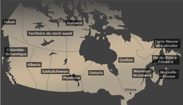 carte du Canada