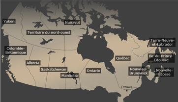 Mapa de Canadá