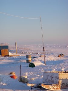 Hunting camp near Clyde River, Nunavut.