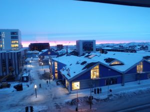Main shopping centre in downtown Nuuk.