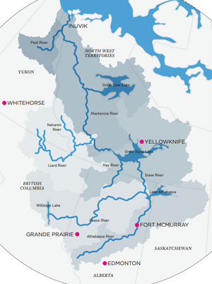 Bassin versant du MacKenzie ( Rosoenberg International Forum on Water Policy)