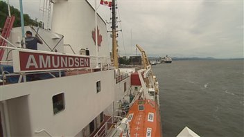 Le brise-glace de recherche canadien Amundsen. (Radio-Canada)