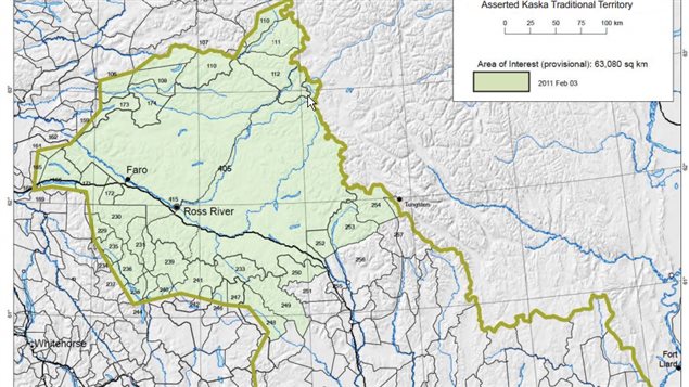 Le territoire revendiqué par la Première Nation des Dénés de Ross River. ( Gouv. Yukon )