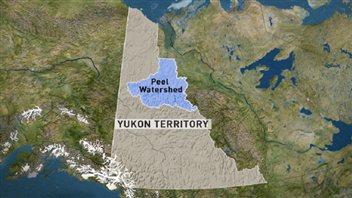 Le bassin Peel au Yukon (en bleu) (CBC)