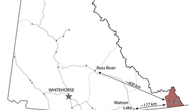 La portion yukonnaise du gisement pétrolier et gazier Liard se trouve dans la pointe sud-est du territoire. (gov.yk.ca)