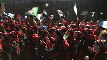 Le Yukon est l'une des neuf délégations aux Jeux d'hiver de l'Arctique. Photo : Claudiane Samson/ ICI Radio-Canada