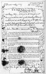 Une notre trouvée quelque part dans l’Arctique détaillant le sort de l’Expédition Franklin.