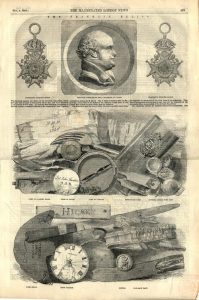 Reliques de l’expédition Franklin de 1845. Tiré du journal anglais Illustrated London News, 1854 / Wikimédia Commons