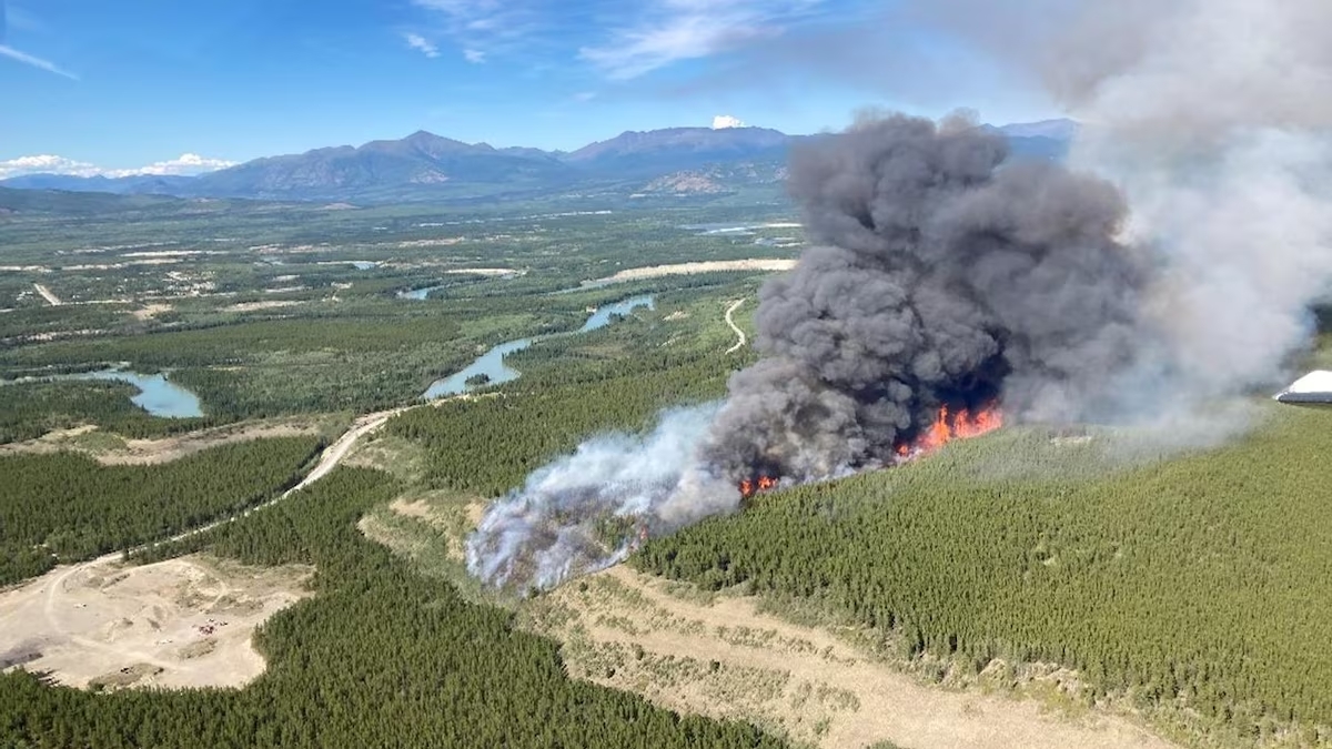 L'incendie d'Ibex Valley a parcouru 1546 hectares en une semaine. (Photo : Gouvernement du Yukon)